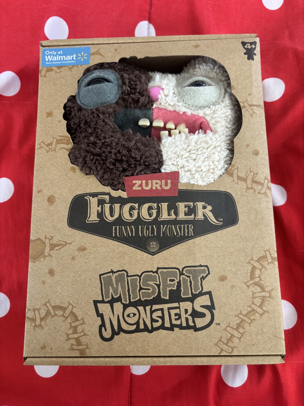 ZURU Fuggler Misfit Monsters Plush — Two-Tone Brown & Cream Funny Ugly Monster